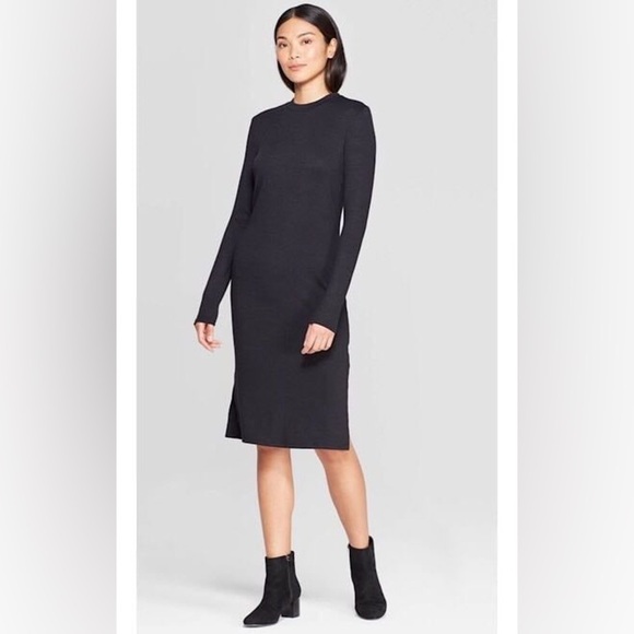Prologue Dresses & Skirts - *Worn Once* Prologue Black Knit Long Sleeve Midi Dress, Size Medium